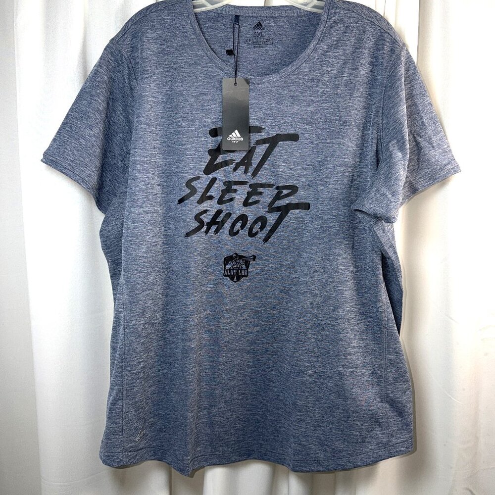 NWT Men's Adidas EAT, SLEEP, SHOOT Short Sleeve T-Shirt Size 3XL